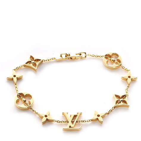 lv monogram chain bracelet colour|louis vuitton monogram diamond bracelet.